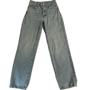 Madewell The Perfect Vintage Straight Jean Hoye Wash Sz 25